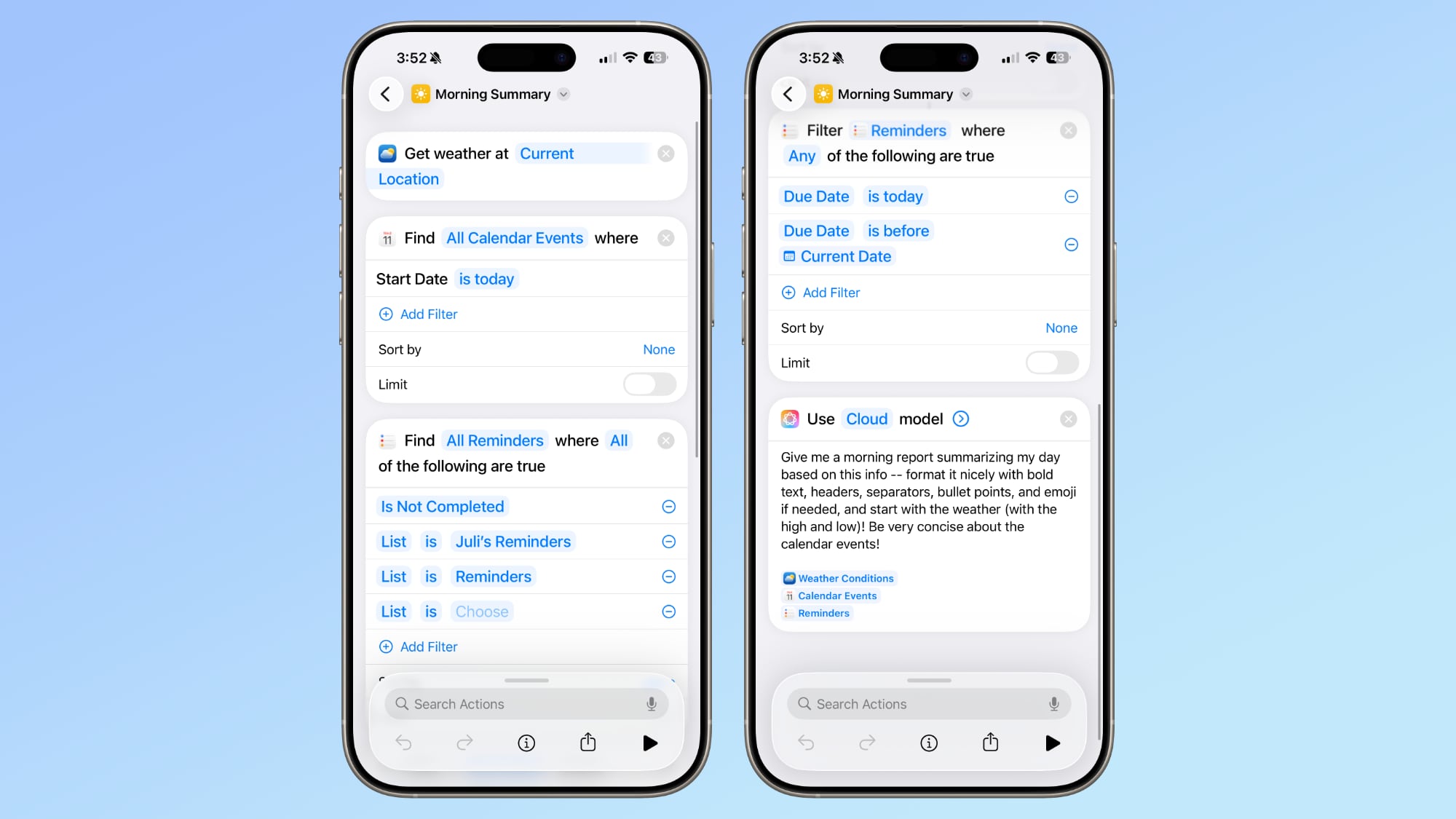 ios 26 shortcuts app ai